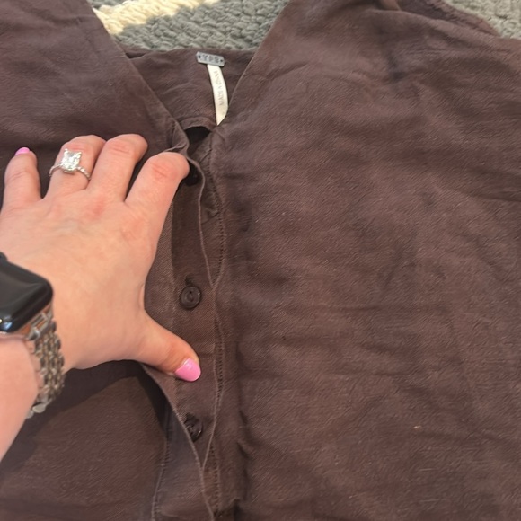 YFB Brown Linen Tank Top - Picture 4 of 7